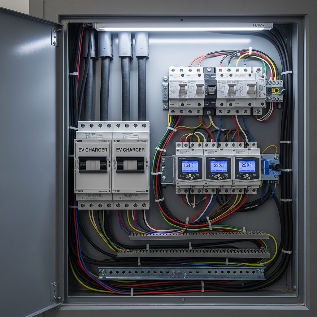 Panel upgrade supporting new EV chargers